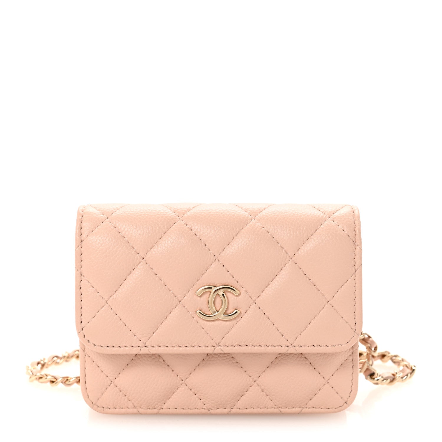Chanel Caviar Quilted Mini Chain Belt Bag Light Beige 1 of 10