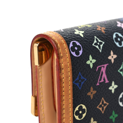 Louis Vuitton Monogram Multicolor Porte Tresor International Wallet Black 11 of 11