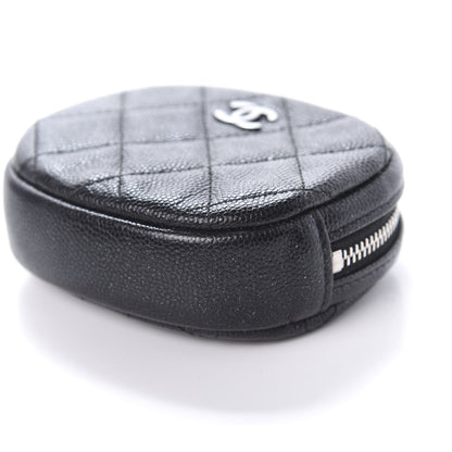 Chanel Iridescent Caviar Quilted Zip Around Classic Coin Purse Black 7 of 11