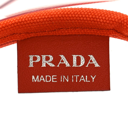 Prada Plexiglass Canapa Small Shopper Tote Arancio 6 of 10