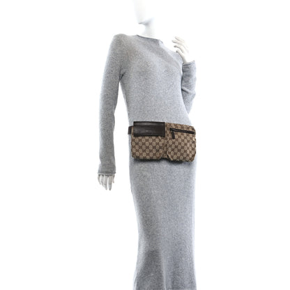 Gucci GG Monogram Double Pocket Belt Bag Dark Brown 2 of 10