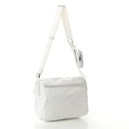 Prada Re-Nylon Single Pocket Messenger Bag White 3 of 10