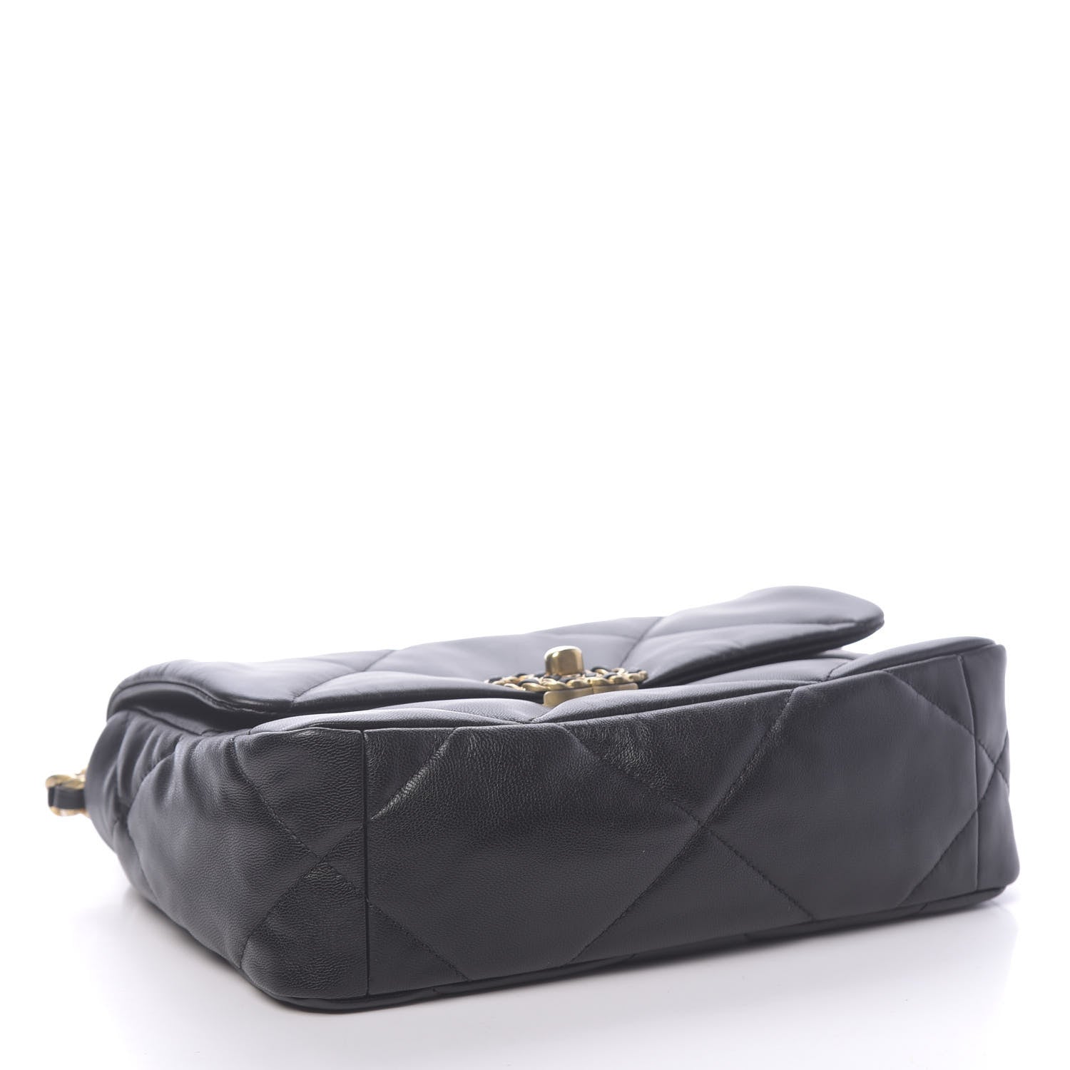 Chanel Goatskin Quilted Medium 19 Flap Black 4 of 11