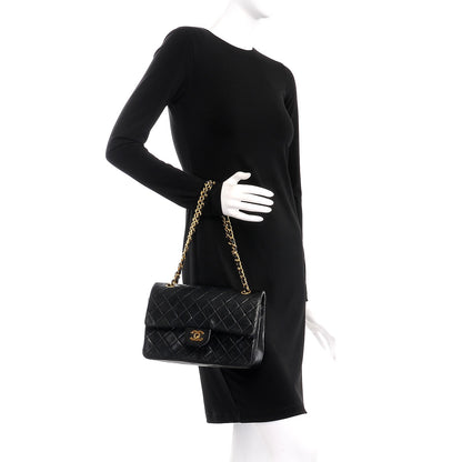 Chanel Lambskin Quilted Medium Double Flap Black 2 of 8