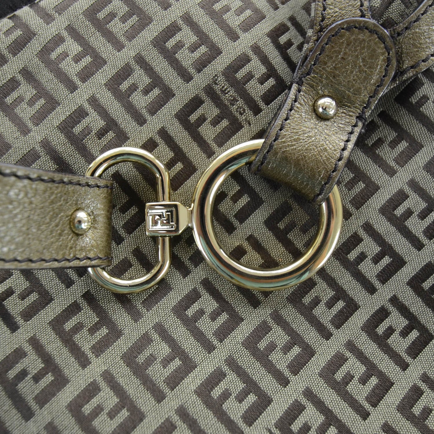 Fendi Canvas Zucchino Hobo 11 of 12