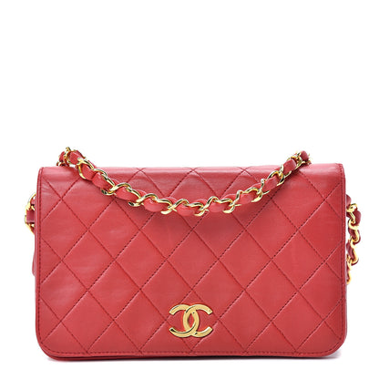 Chanel Lambskin Quilted Mini Flap Red 1 of 16