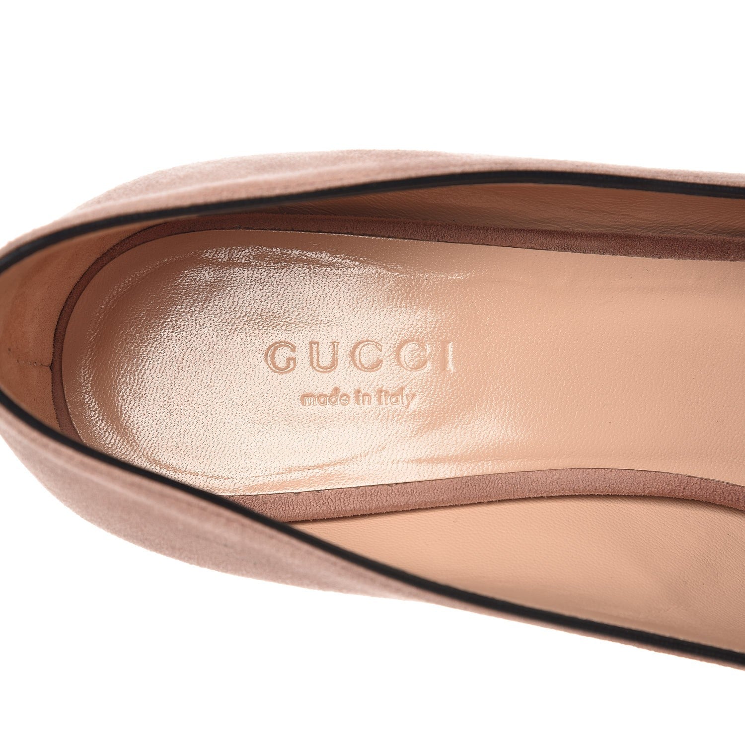 Gucci Suede GG Marmont Fringe Loafer Pumps 36 Blush 8 of 11