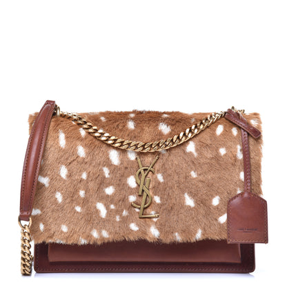 Saint Laurent Pony Hair Calfskin Medium Monogram Sunset Fawn 1 of 10