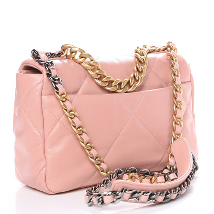 Chanel Goatskin Quilted Medium 19 Flap Light Pink 3 of 12