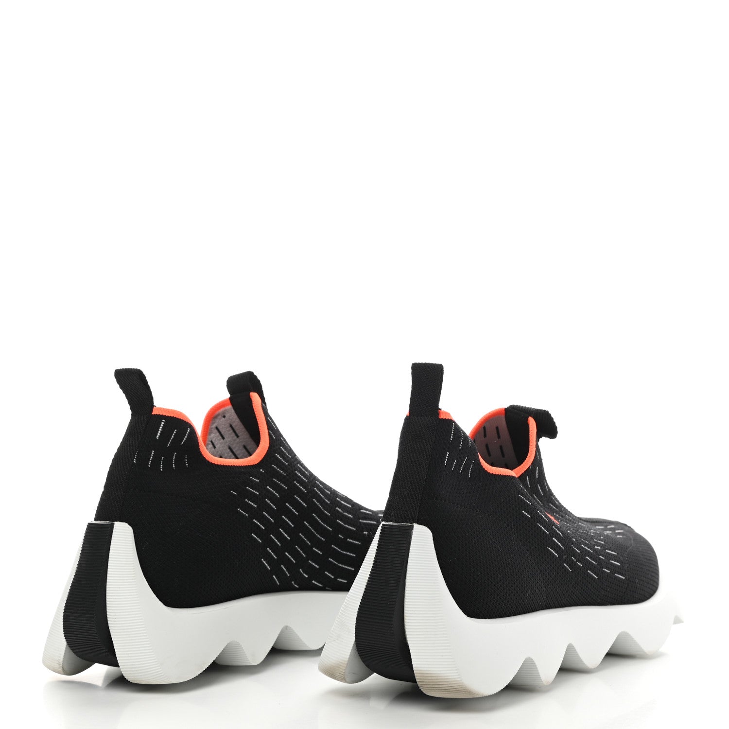 Hermes Technical Canvas Goatskin Womens Eclair Sneakers 39 Black 4 of 8