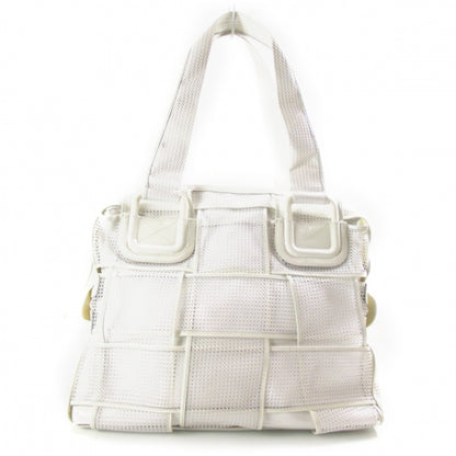 Fendi Patent Mesh Crossword Bag White 1 of 9