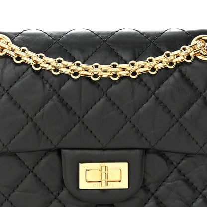 Chanel Aged Calfskin Quilted 2.55 Reissue Mini Flap Black 8 of 11
