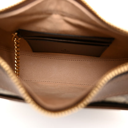 Gucci GG Supreme Monogram Azalea Calfskin Mini Retro Interlocking G Half Moon Bag Beige Ebony Brown Sugar 5 of 10