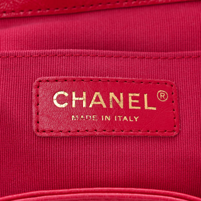 Chanel Glazed Aged Calfskin Quilted Small Duma Drawstring Backpack Red 6 of 10
