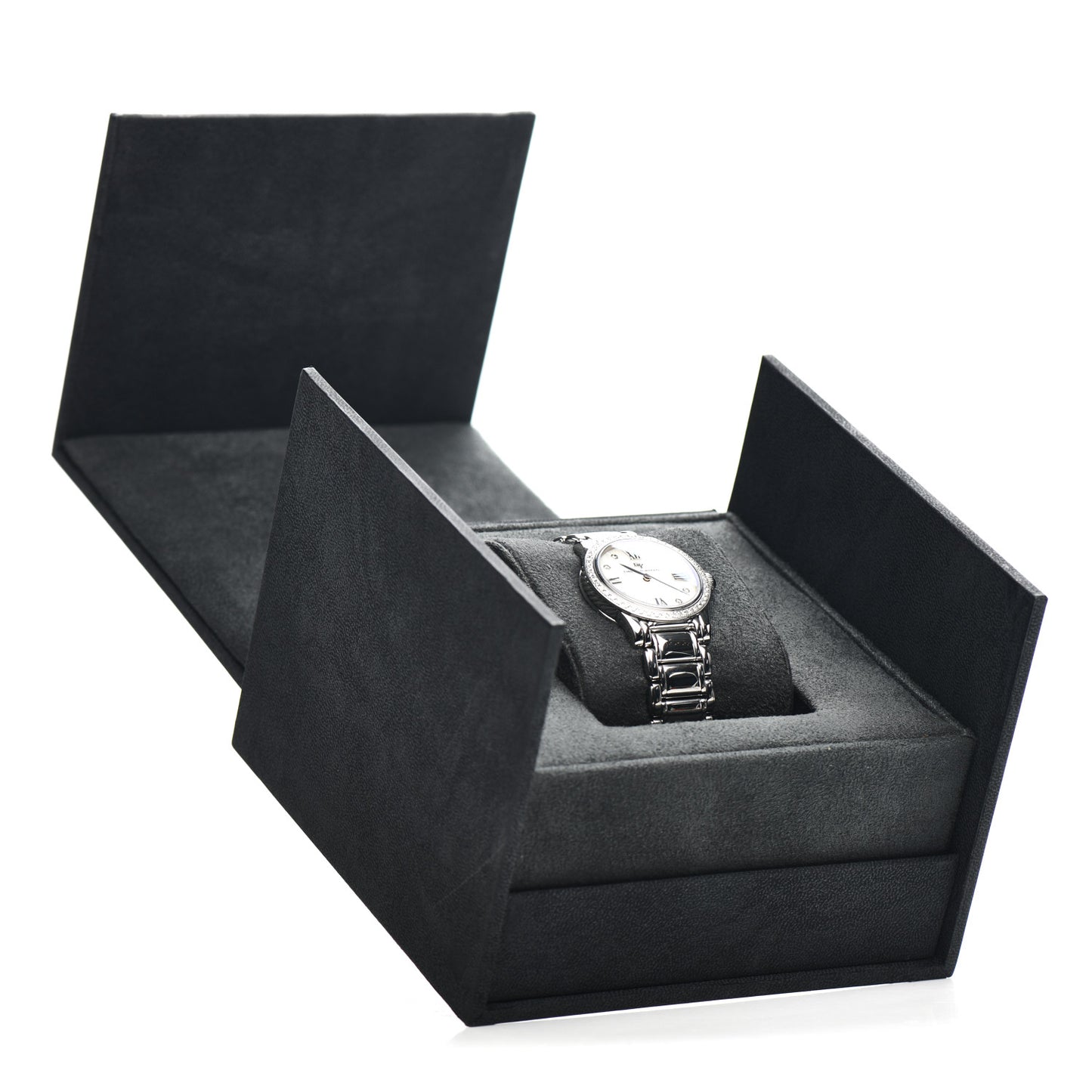 Stainless Steel Diamond Bezel Mother of Pearl 30mm Classic Quartz Watch