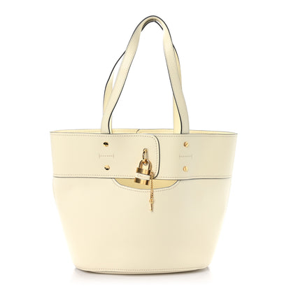 Chloe Smooth Grained Calfskin Small Aby Tote White 1 of 9