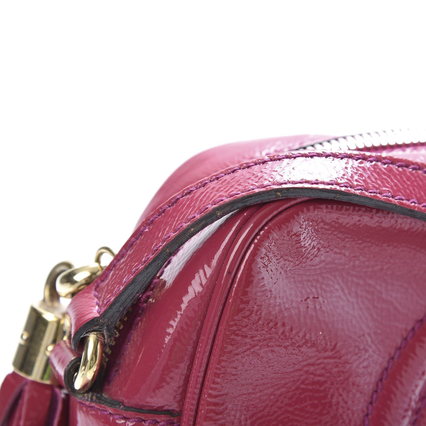 Soft Patent Small Soho Disco Bag Bright Bougainvillea