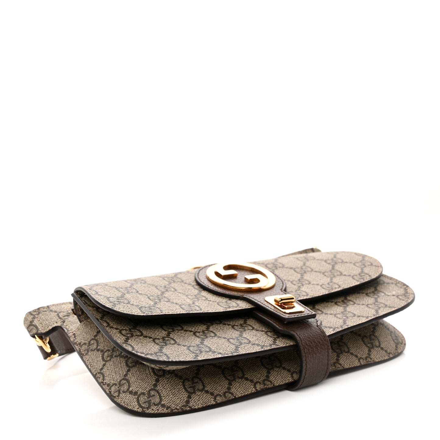 GG Supreme Monogram Textured Dollar Calfskin Blondie Belt Bag Beige Ebony New Acero