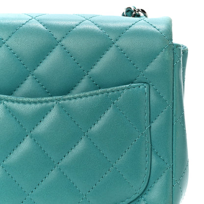 Chanel Lambskin Quilted Mini Square Flap Turquoise 13 of 14