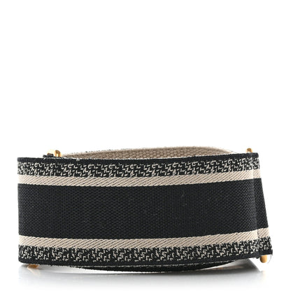 Christian Dior Canvas Embroidered Shoulder Strap Blue 2 of 5