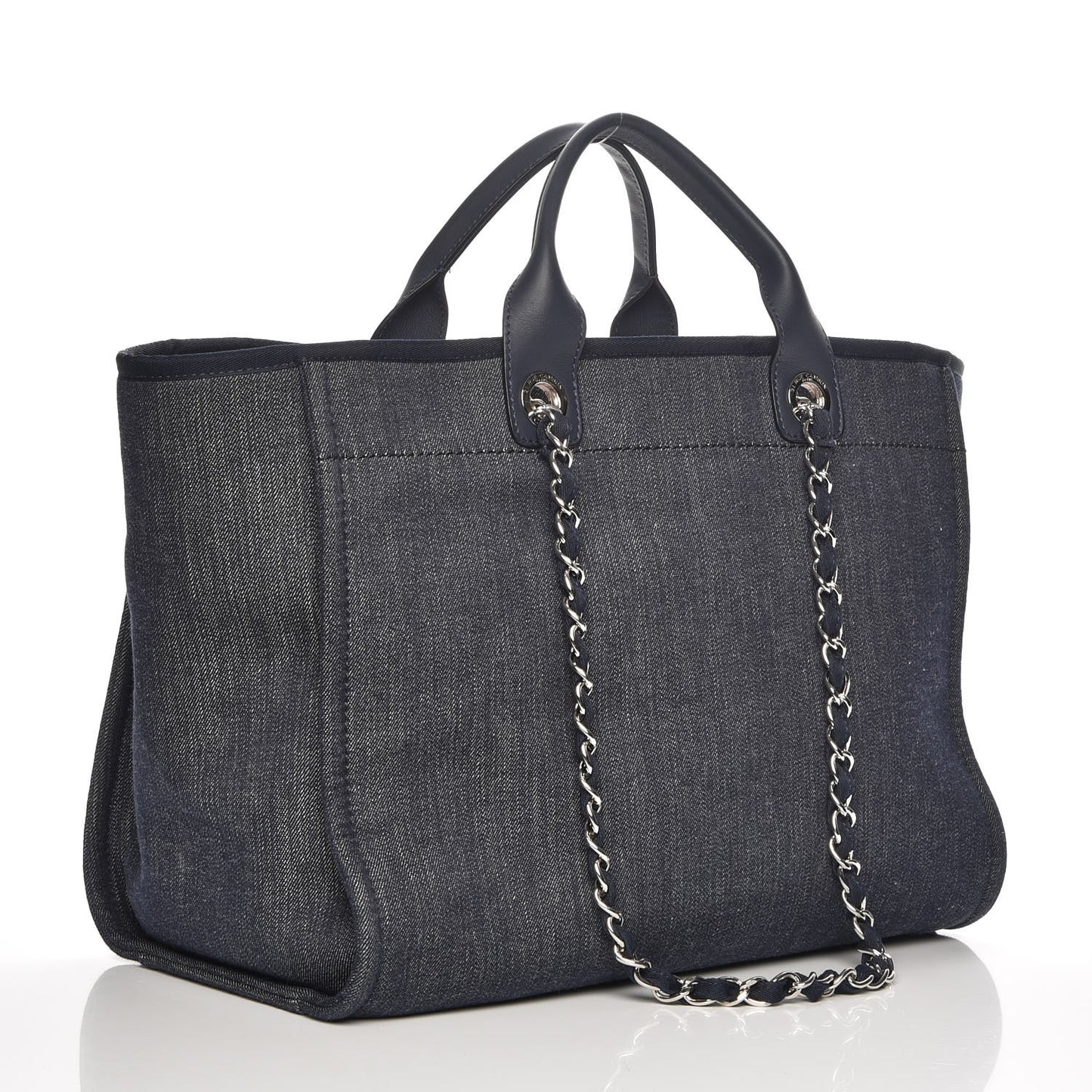 Canvas Large Deauville Tote Dark Blue