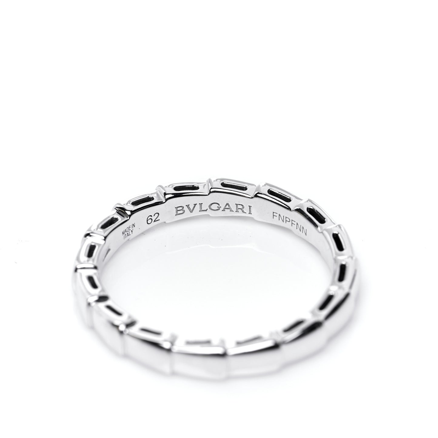 18K White Gold Serpenti Viper Band Ring 62 10