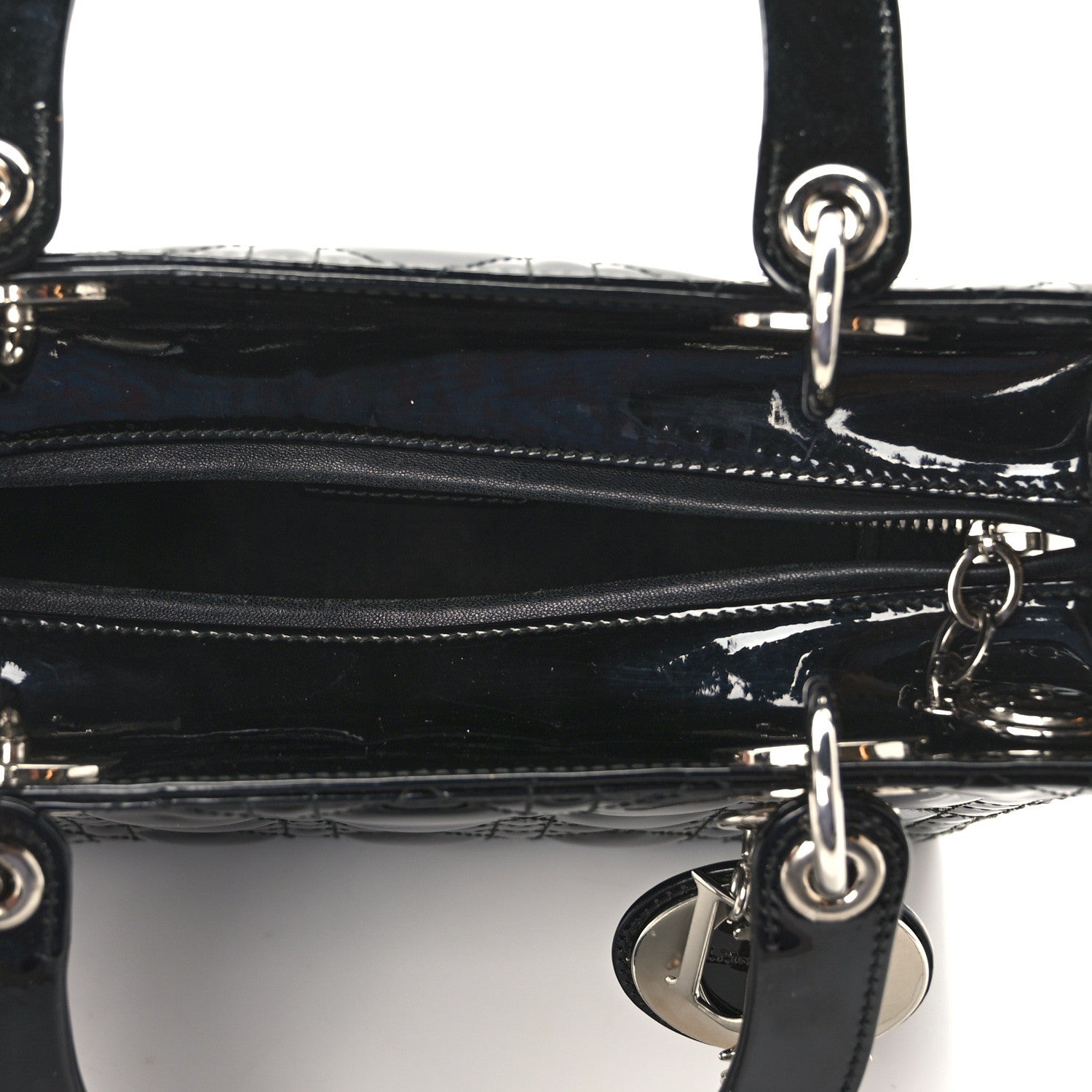 Christian Dior Patent Cannage Medium Lady Dior Black 5 of 12