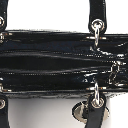 Christian Dior Patent Cannage Medium Lady Dior Black 5 of 12