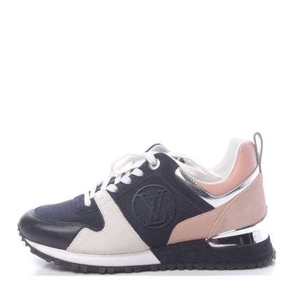 Louis Vuitton Suede Calfskin Run Away Sneakers 36 Blue Pink White 1 of 8