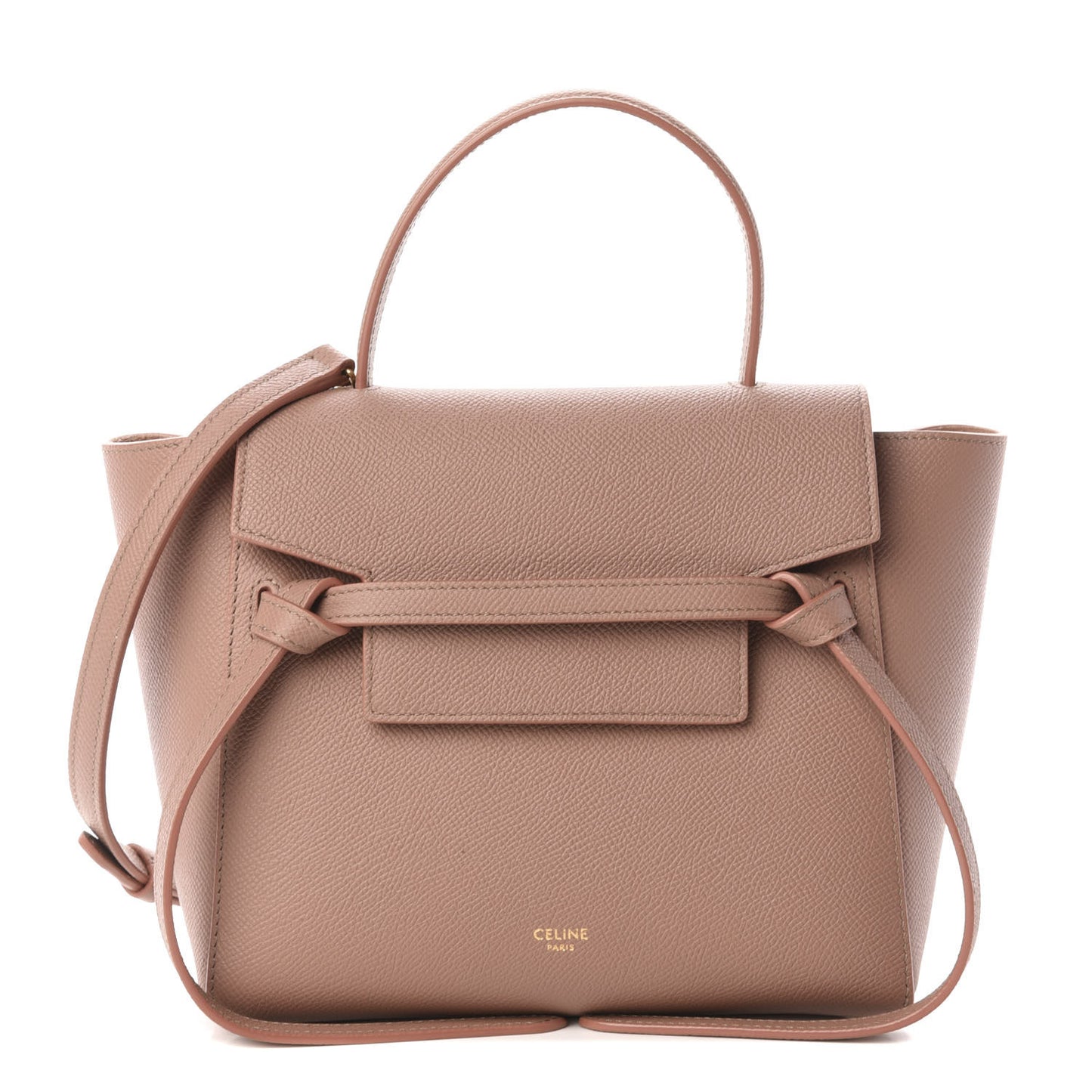 Grained Calfskin Nano Belt Bag Antique Rose