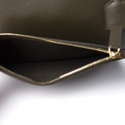 Saint Laurent Calfskin Large Shopping Tote Kaki Militaire 12 of 14