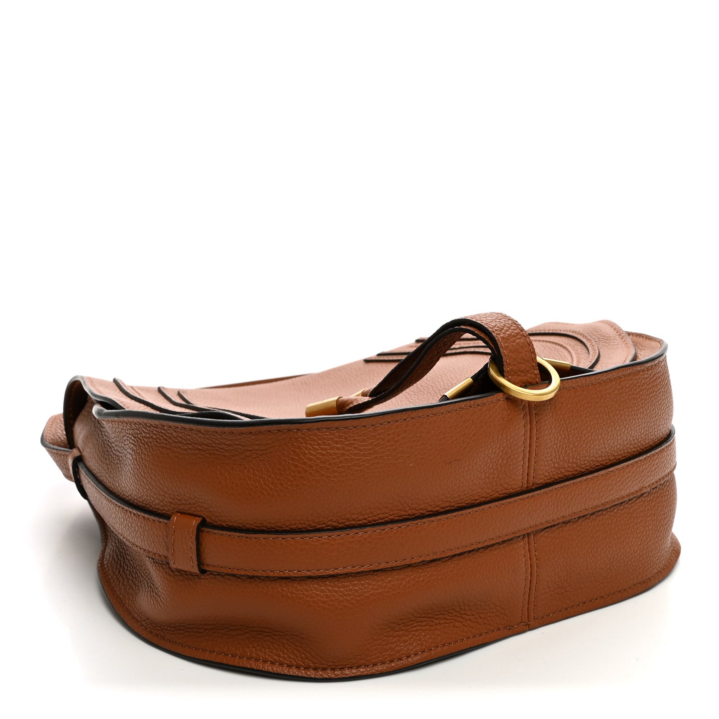 Calfskin Medium Marcie Round Crossbody Bag Tan