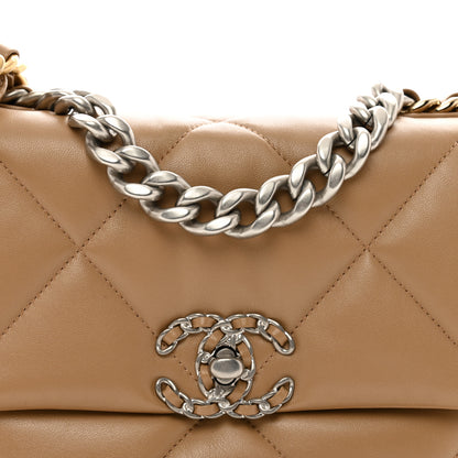 Chanel Lambskin Quilted Medium Chanel 19 Flap Dark Beige 5 of 10