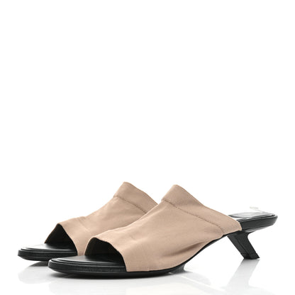 Balenciaga Jersey Stretch Heel Sandals 37 Beige 3 of 9