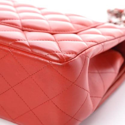 Chanel Lambskin Quilted Jumbo Double Flap Red 11 of 13
