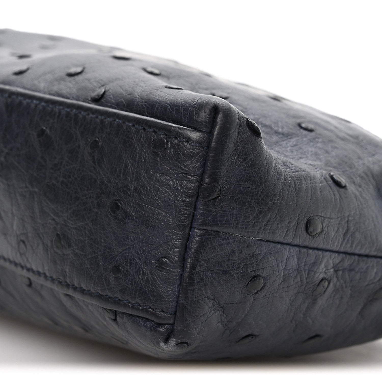 Loro Piana Ostrich L19 Extra Pocket Pouch Blue Navy 10 of 10