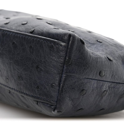 Loro Piana Ostrich L19 Extra Pocket Pouch Blue Navy 10 of 10