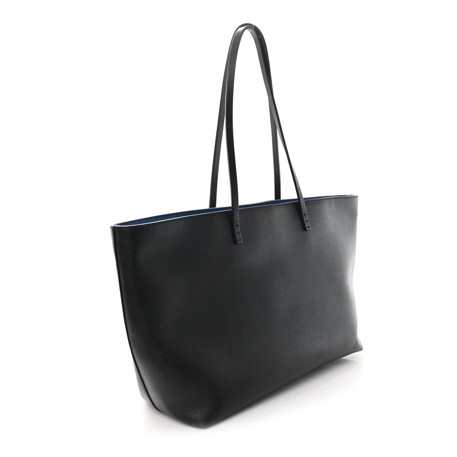 Fendi Vitello Elite Cuoio Monster Buggies Medium Roll Tote Black Multicolor Blue Cobalto 2 of 11