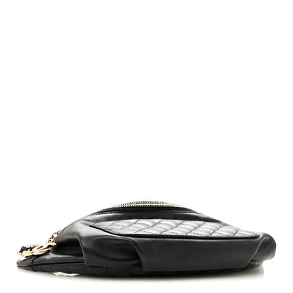 Chanel Lambskin Quilted Waist Bag Fanny Pack Black 4 of 14