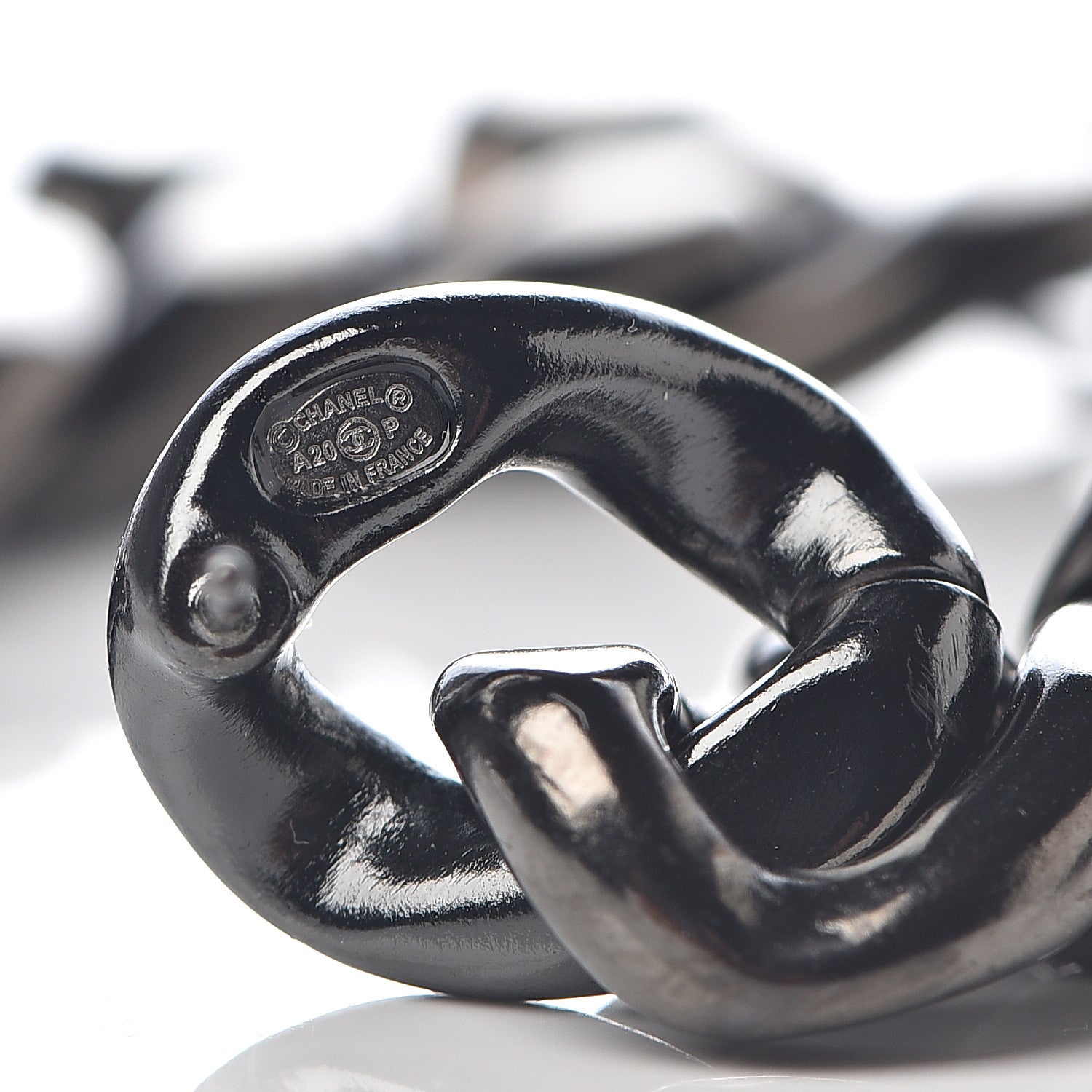Chanel Metal CC Pick Drop Earrings Ruthenium 4 of 4