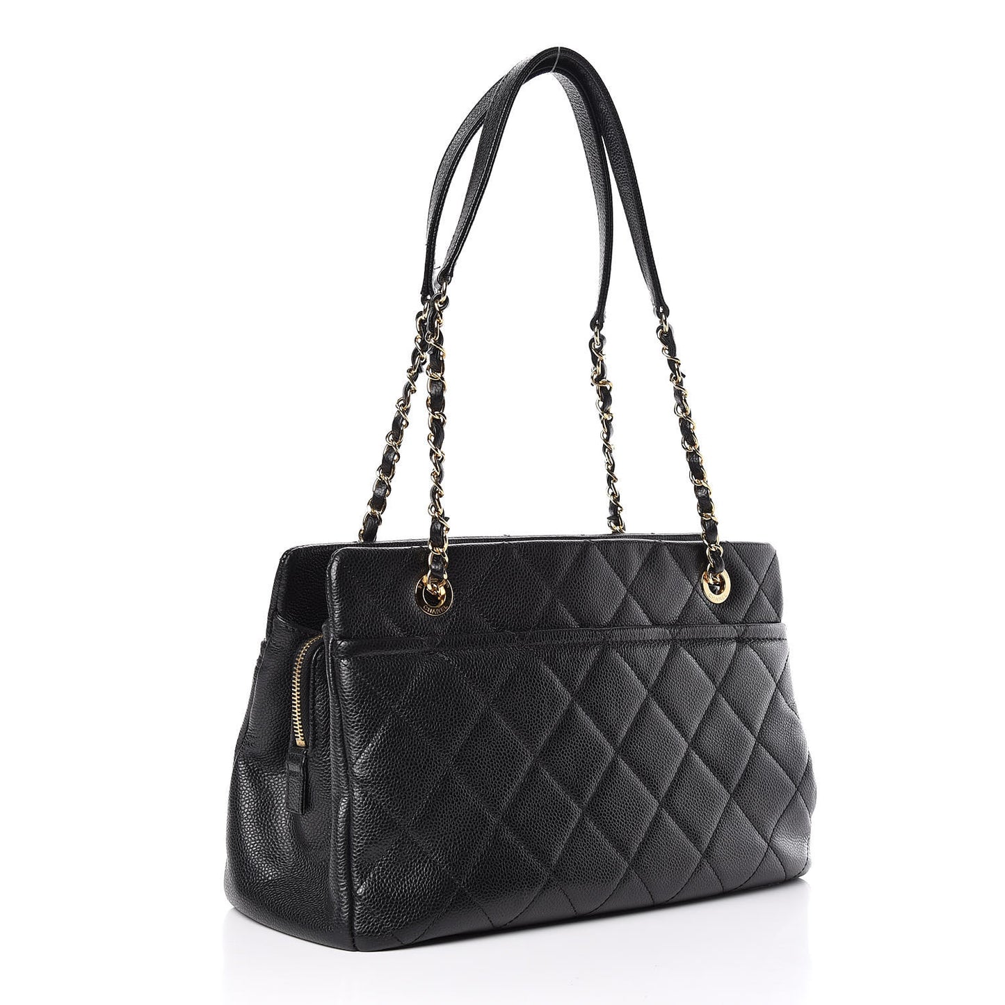 Caviar Quilted CC Timeless Soft Tote Black