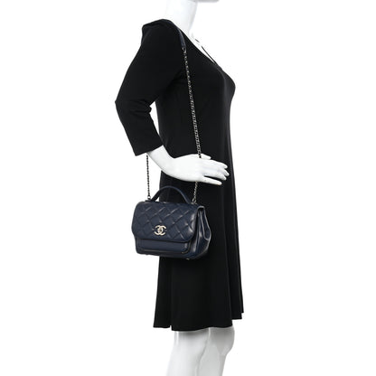 Chanel Caviar Quilted Small Business Affinity Flap Navy 2 of 11