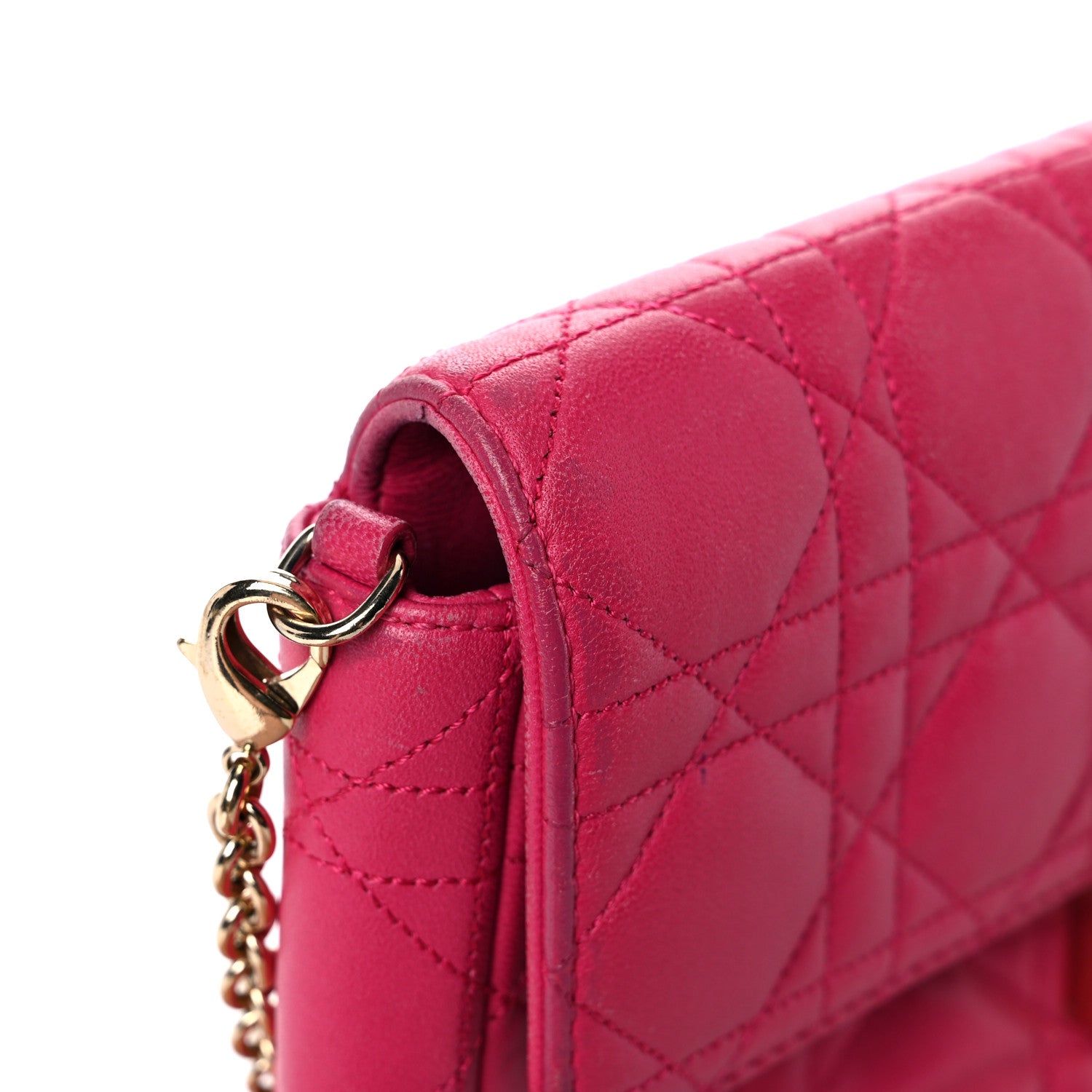 Christian Dior Lambskin Cannage Miss Dior Promenade Pouch Fuchsia 23 of 24