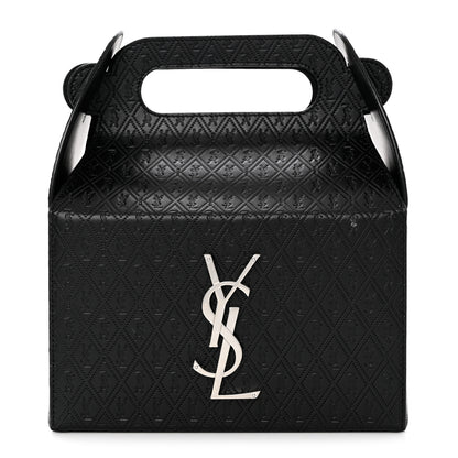 Saint Laurent Calfskin Monogram Take Away Box Black 1 of 7