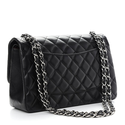 Chanel Lambskin Quilted Jumbo Double Flap Black 2 of 9