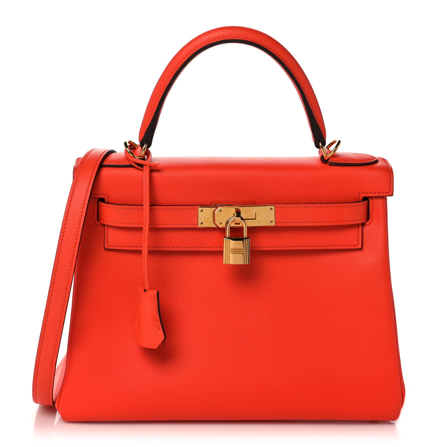 Hermes Evercolor Kelly Retourne 28 Orange Poppy 1 of 41