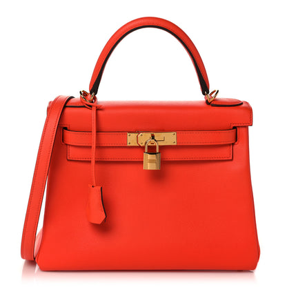 Hermes Evercolor Kelly Retourne 28 Orange Poppy 1 of 41