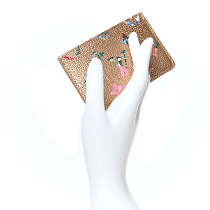Louis Vuitton Metallic Monogram LV Garden Card Holder Gold 2 of 7