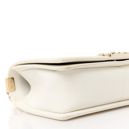 Chanel Caviar Quilted Medium Boy Flap White 9 of 12