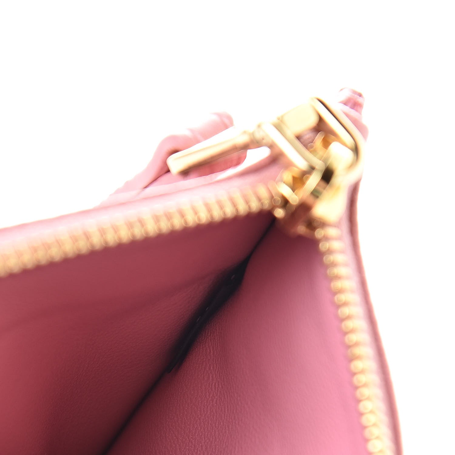 Miu Miu Madras Colour Zip Card Case Rosa Mughetto 8 of 9